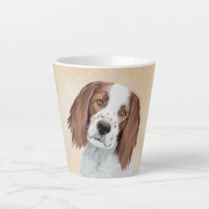 Irish Red and White Setter Painting - Original Art Latte Mug