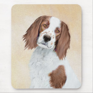 Irish Red and White Setter Painting - Original Art Mouse Mat