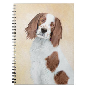 Irish Red and White Setter Painting - Original Art Notebook