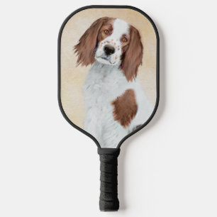 Irish Red and White Setter Painting - Original Art Pickleball Paddle