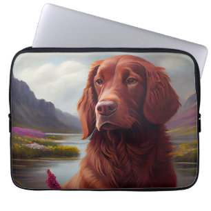 Irish Red on a Paddle: A Scenic Adventure Laptop Sleeve