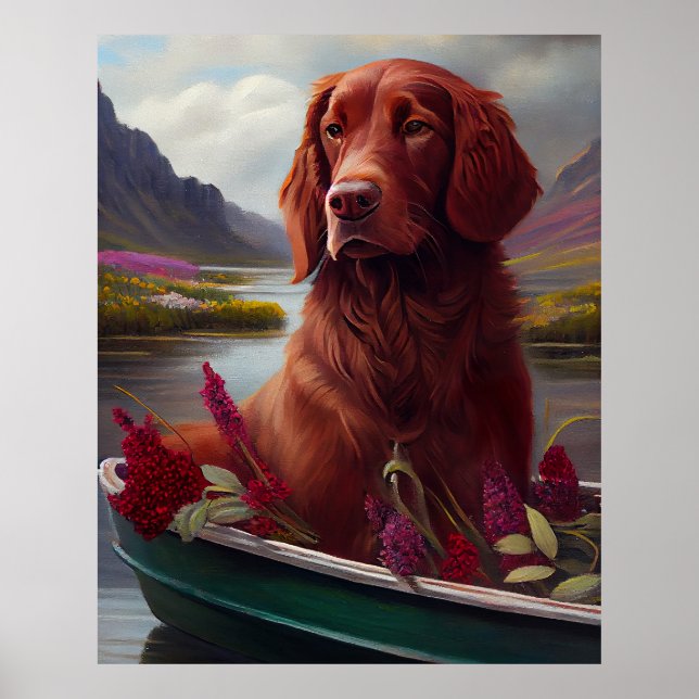 Irish Red on a Paddle: A Scenic Adventure Poster (Front)