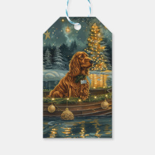Irish Red Setter Christmas Festive Voyage Gift Tags