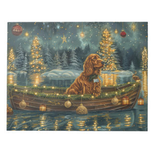 Irish Red Setter Christmas Festive Voyage Notepad