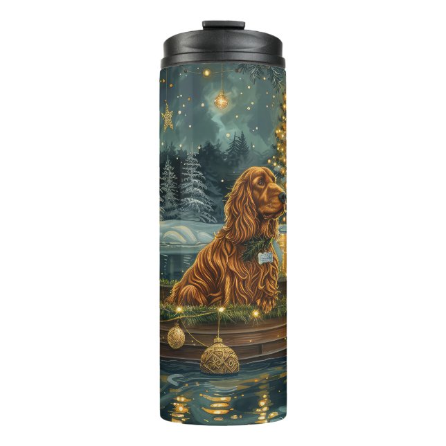 Irish Red Setter Christmas Festive Voyage Thermal Tumbler (Front)