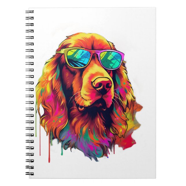 Irish Red Setter Dog Dog Breed for a Irish Red Notebook (Front)