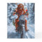 Irish Red Setter Dog Riding Motorcycle Christmas