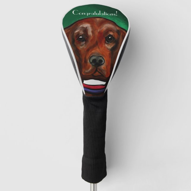 Irish Red Setter     Golf Head Cover (Front)