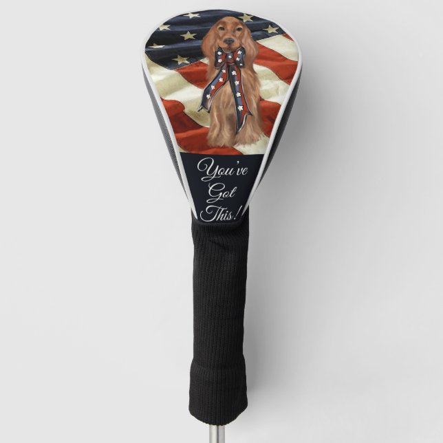 IRISH RED SETTER GOLF HEAD COVER (Front)