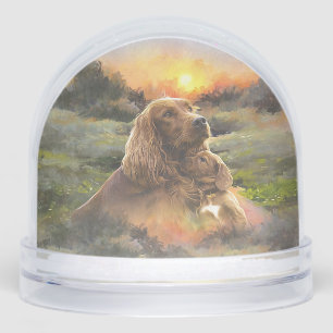 Irish Red Setter, Irish Setter Snowglobe