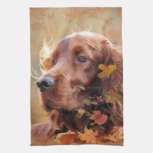 Irish Red Setter, Irish Setter Tea Towel