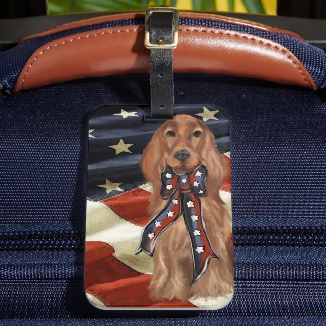 Irish Red Setter Luggage Tag (Front Insitu 2)