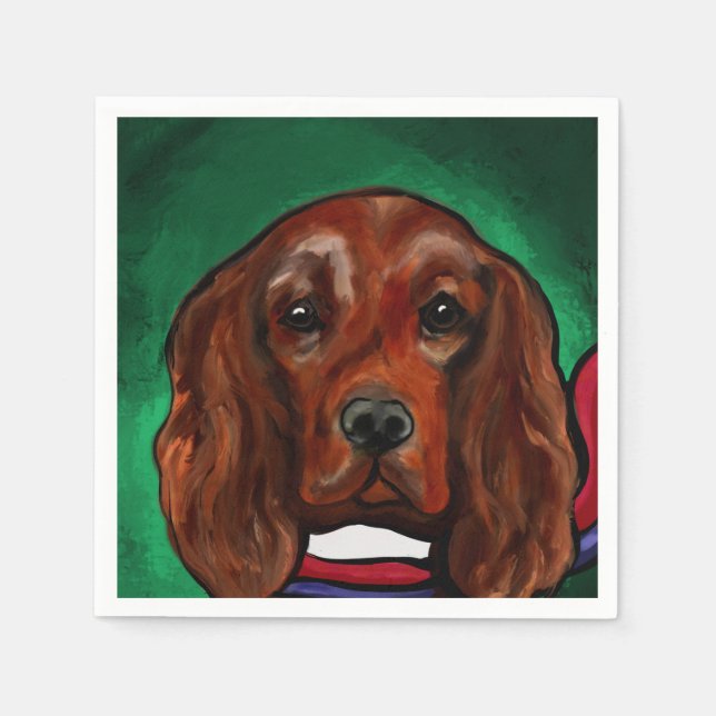Irish Red Setter Napkin (Front)