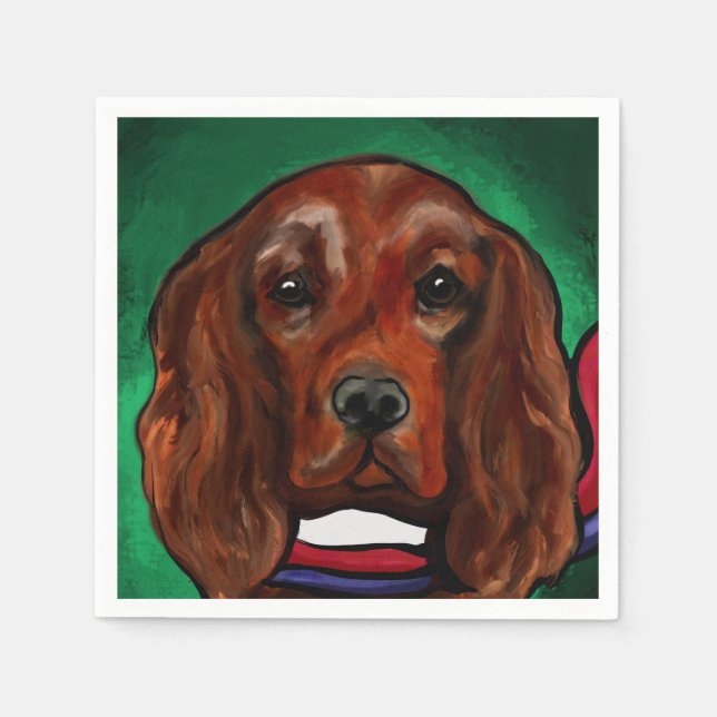 Irish Red Setter    Napkin (Front)