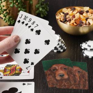 Irish Red Setter Playing Cards