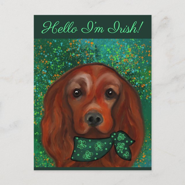 Irish Red Setter       Postcard (Front)
