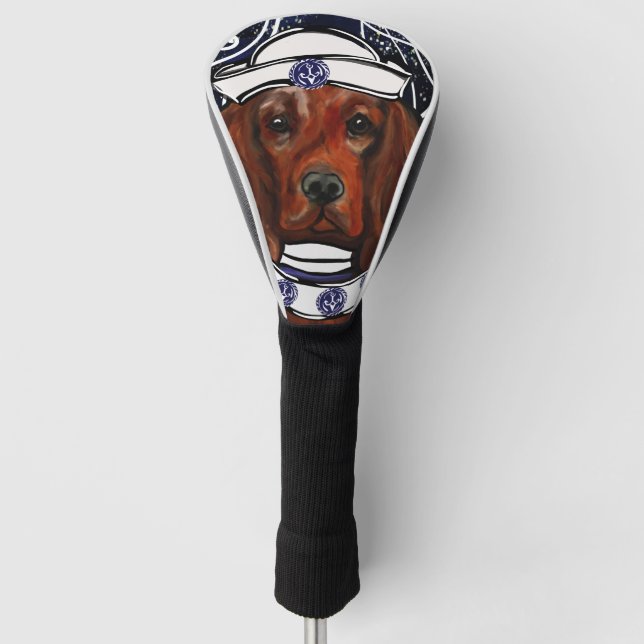 Irish Red Setter    Postcard Golf Head Cover (Front)