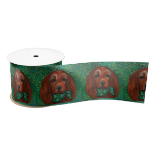 Irish Red Setter          Satin Ribbon
