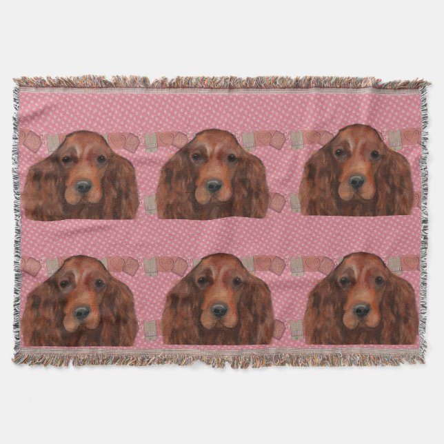 Irish Red Setter       Throw Blanket (Front)
