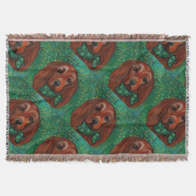 Irish Red Setter      Throw Blanket (Front)