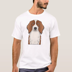 Irish Red & White Setter Cartoon T-Shirt