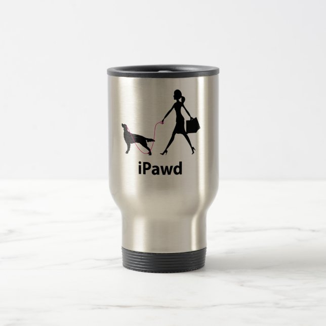 Irish Red & White Setter Travel Mug (Center)