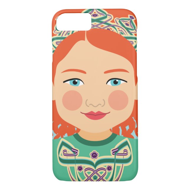 Irish Redhead Dancer Matryoshka Case (Back)