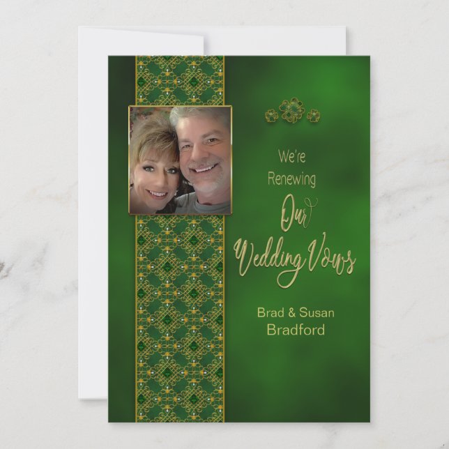 IRISH RENEWING WEDDING VOWS,  Photo Insert Invitation (Front)