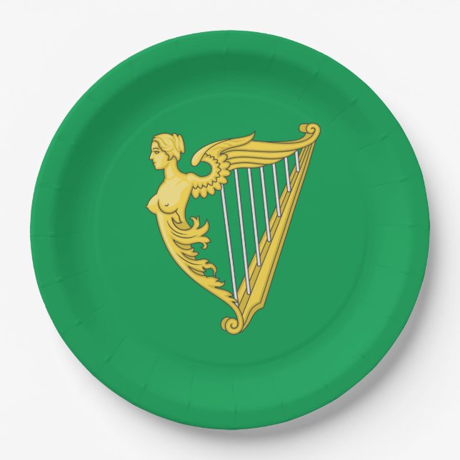 Irish Republican Flag Paper Plate (Front)
