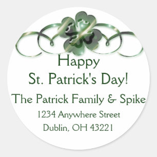 Irish Return Address Labels :: Shamrock Design 10