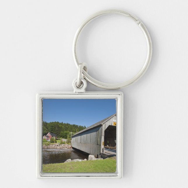Irish River covered bridge, St. Martins, New Key Ring (Front)