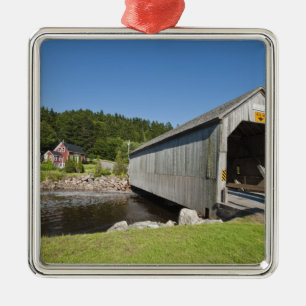 Irish River covered bridge, St. Martins, New Metal Tree Decoration