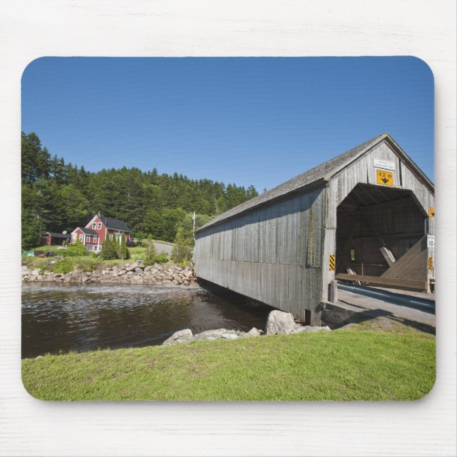 Irish River covered bridge, St. Martins, New Mouse Mat (Front)