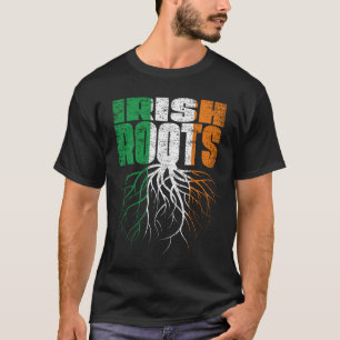 Irish Roots Ireland Heritage Flag T-Shirt