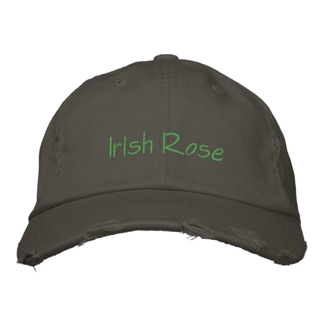 Irish Rose Embroidered Embroidered Hat (Front)