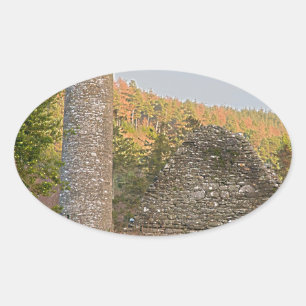 Irish Round Towers over 1,000 years old Oval Sticker