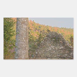 Irish Round Towers over 1,000 years old Rectangular Sticker