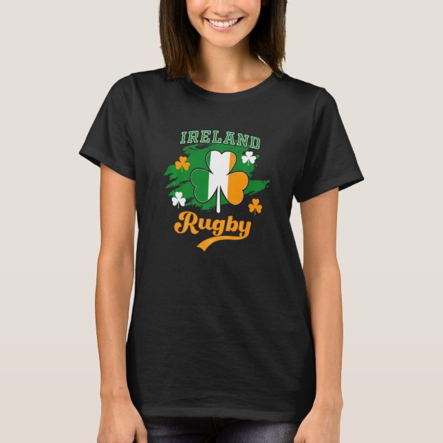 Irish rugby player and Ireland Rugby or Irish rugb T-Shirt (Front)