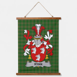 Irish Ryan or O_Mulrian Coat of Arms Family Crest Hanging Tapestry