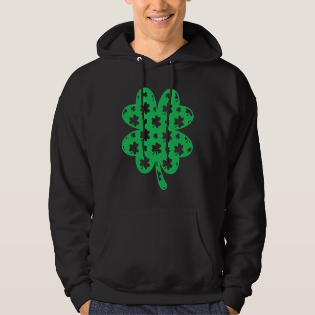 Irish Saint Paddy's Shamrock Happy St Patrick's Da Hoodie (Front)