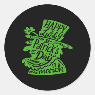 Irish Saint St Patricks Day D And Boozy Classic Round Sticker
