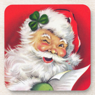 Irish Santa, Irish Christmas, Ireland, Irish  Coaster