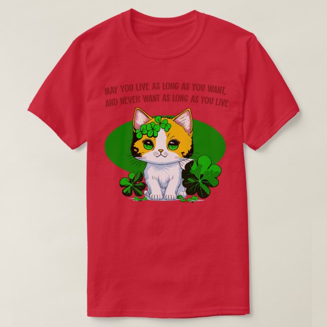 Irish Saying from the Ginger Cat T-Shirt (Design Front)