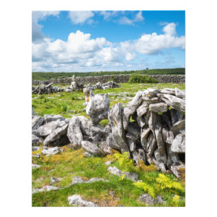 Irish scenic landscape the Burren Ireland Photo Print