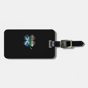 Irish Scottish flag Shamrock Ireland Saint Patrick Luggage Tag