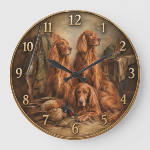 Irish Setter  ,Art  Large Clock