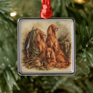 Irish Setter ,Art Metal Tree Decoration