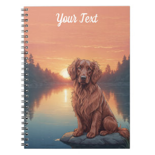 Irish Setter by Lake Notebook