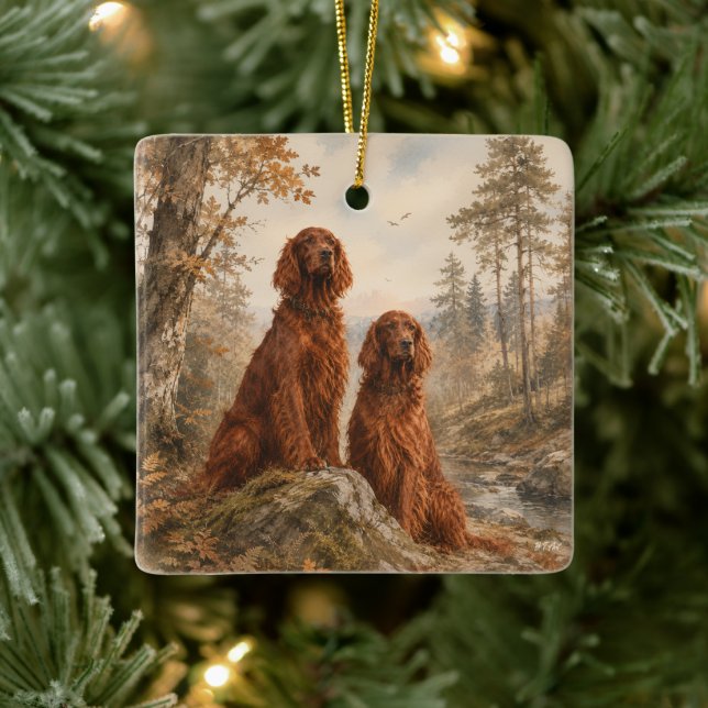  Irish Setter   Ceramic Ornament (Tree)