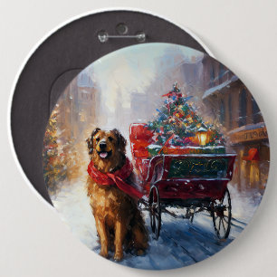 Irish Setter Christmas Festive Season  6 Cm Round Badge